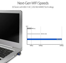 Charger l&#39;image dans la galerie, ASUS Dual Band AC1200 USB-AC53 Nano USB WiFi Adapter
