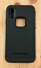 Charger l&#39;image dans la galerie, Coque LifeProof Fre pour iPhone XS, X - Noir Asphalte/Gris Foncé
