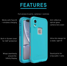 Charger l&#39;image dans la galerie, Coque LifeProof Fre pour iPhone XR - Body Surf Grey/Ocean Blue
