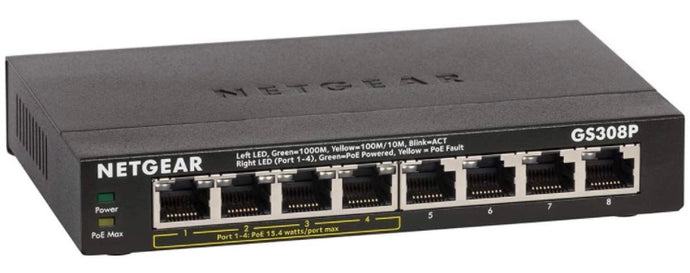 Netgear – Commutateur Ethernet SOHO GS308P, 8 ports