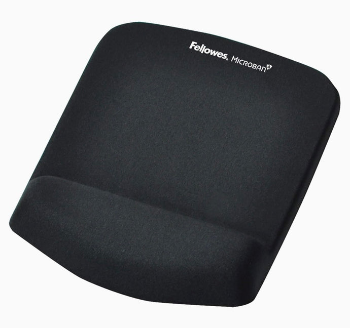 Tapis de souris/repose-poignet Fellowes PlushTouch avec technologie FoamFusion - Noir