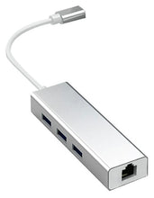 Charger l&#39;image dans la galerie, Phoenix USB-C vers Ethernet, adaptateur multiport USB3.0 x 3, boîtier en alliage d&#39;aluminium
