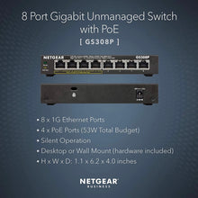 Charger l&#39;image dans la galerie, Netgear – Commutateur Ethernet SOHO GS308P, 8 ports
