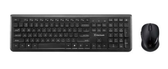 Ensemble clavier et souris multimédia sans fil 2,4 GHz blackweb (noir)