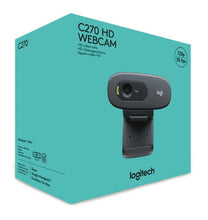 Charger l&#39;image dans la galerie, Webcam Logitech C270 HD avec micros à réduction de bruit pour les appels vidéo - Noir
