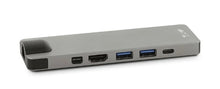 Charger l&#39;image dans la galerie, Station d&#39;accueil compacte LMP USB-C HDMI 4K 8 ports, argent
