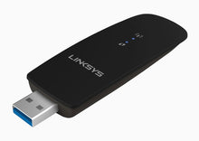 Charger l&#39;image dans la galerie, Linksys WUSB6300-CA, adaptateur USB sans fil AC1200, unité unique, noir
