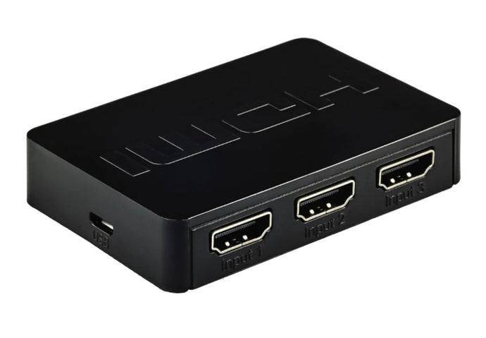 Boîtier de commutation HDMI 4K RCA 3 entrées 1 sortie - Noir