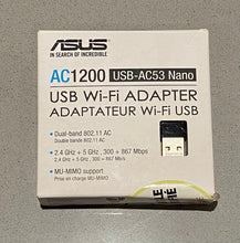 Charger l&#39;image dans la galerie, ASUS Dual Band AC1200 USB-AC53 Nano USB WiFi Adapter
